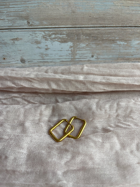 Créoles Rectangulaires Dorées