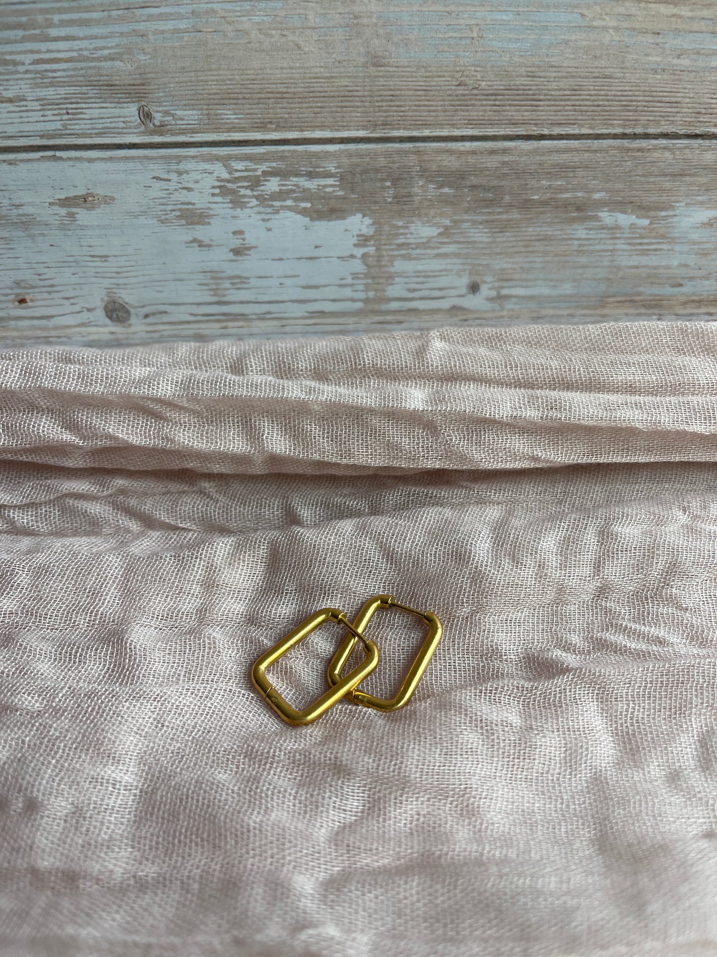 Créoles Rectangulaires Dorées