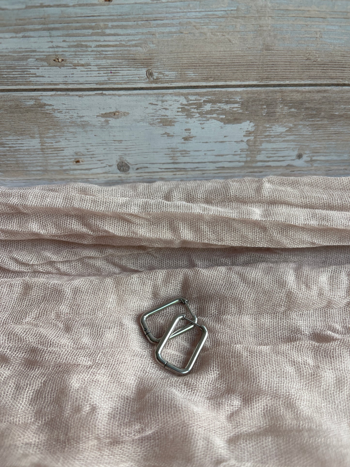 CRÉOLES RECTANGULAIRES ARGENTÉES