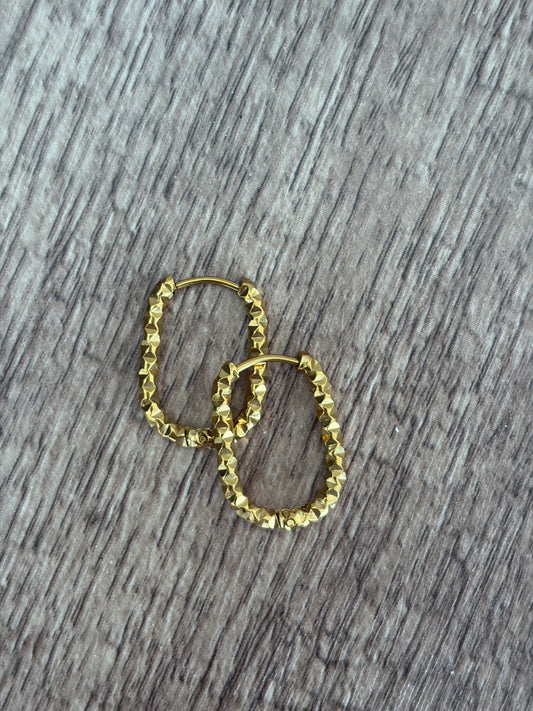 Créoles Martelées Ovales Dorées