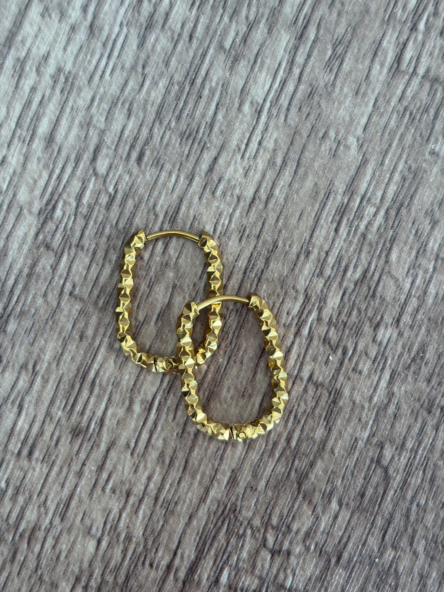 Créoles Martelées Ovales Dorées