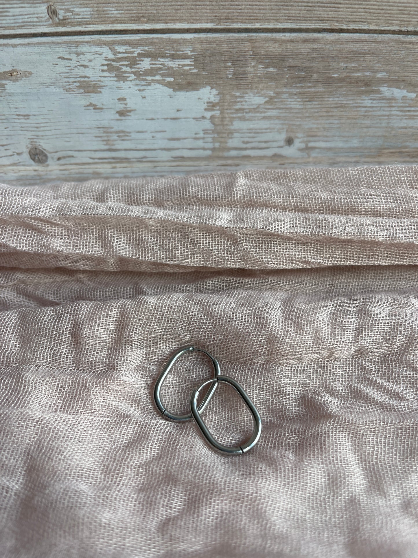 CRÉOLES OVALES ARGENTÉES