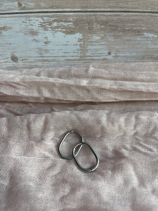 CRÉOLES OVALES ARGENTÉES