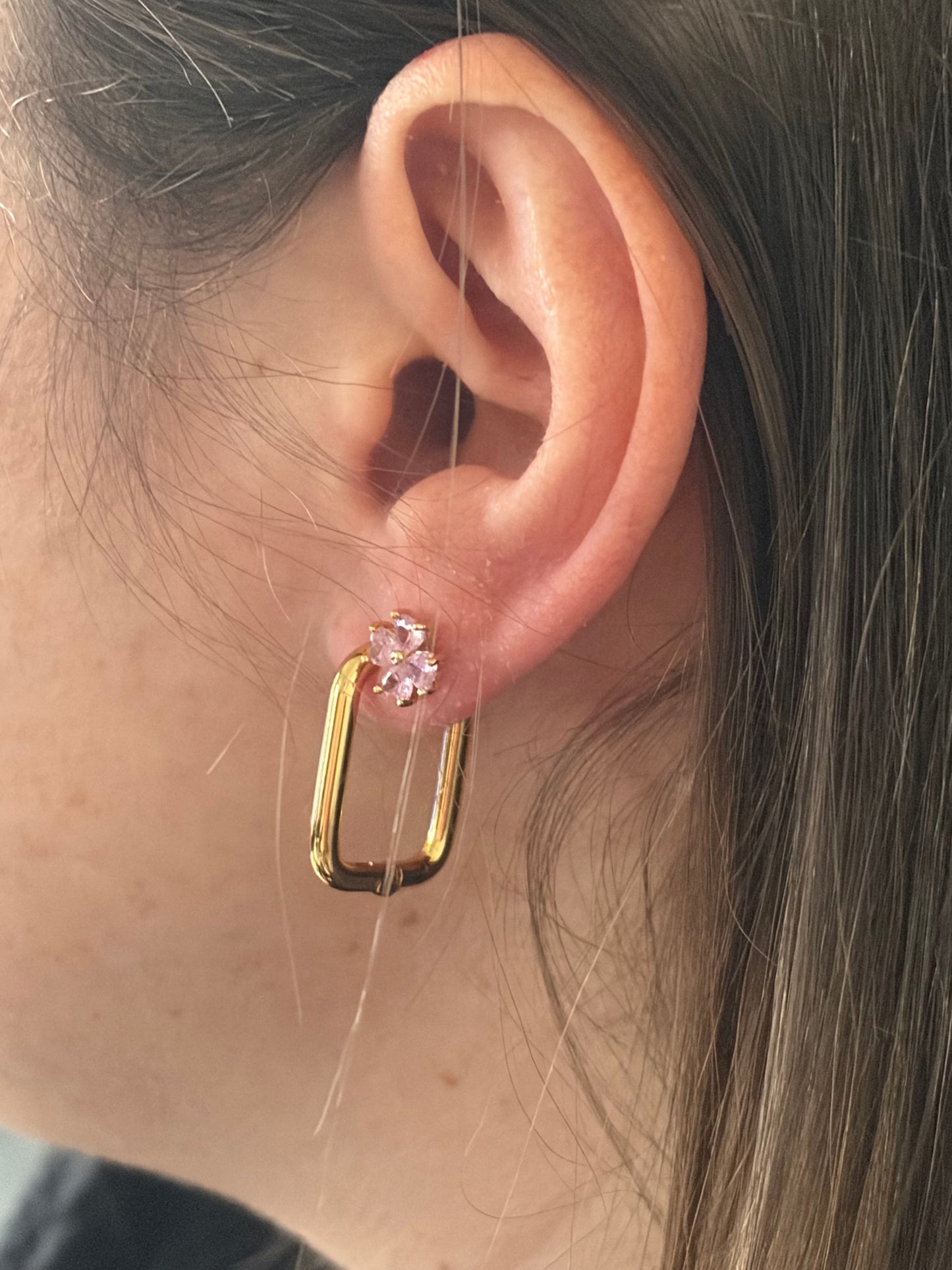 Créoles Rectangulaires Dorées